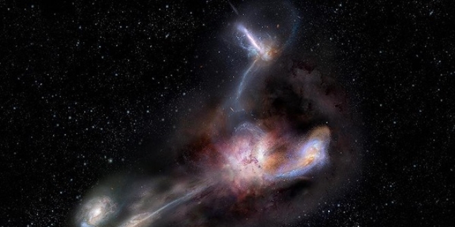 En parlak galaksi W2246-0526 komularn yiyor