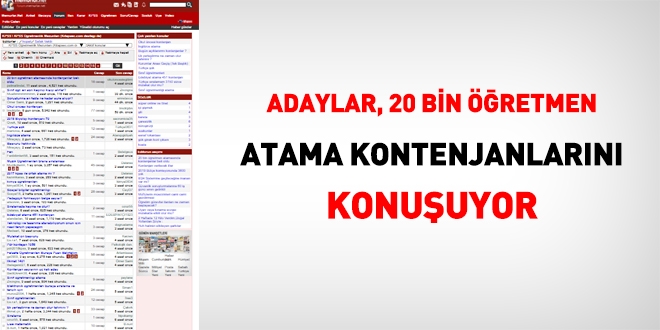 Adaylar, 20 bin öğretmen atamasında, kontenjanları konuşuyor