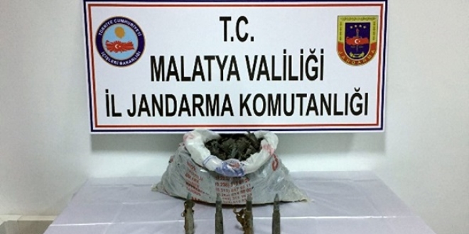 Malatya'da u�ak e�itim mermisi ve bo� kovan ele ge�irildi