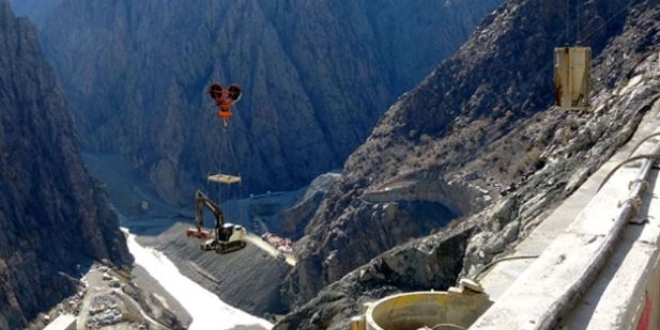 Trkiye'nin en yksek baraj projesinde sona geliniyor
