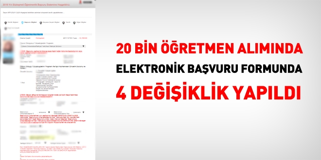 MEB, elektronik başvuru formunda bazı değişiklikler yaptı
