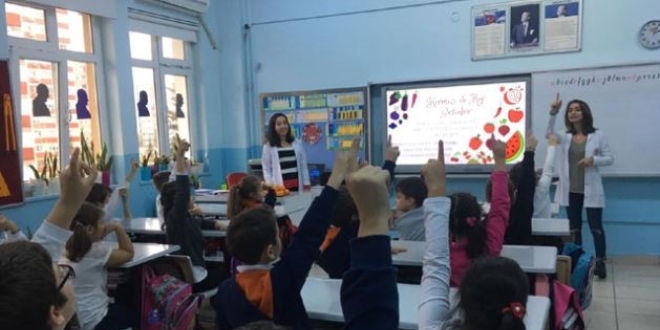 Doktor adayları ilkokul öğrencileriyle buluştu