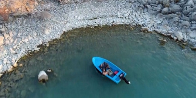 Bey�ehir G�l�'nde ka�ak avlananlara drone'lu operasyon