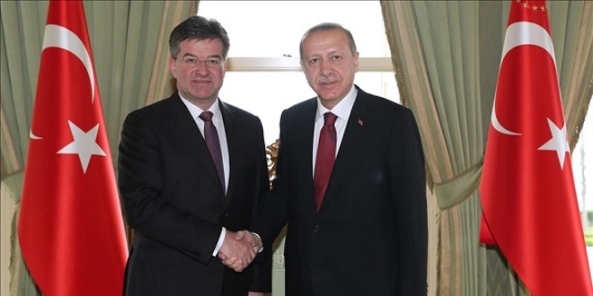 Erdoğan, Slovakya Dışişleri Bakanı Lajcak'ı kabul etti