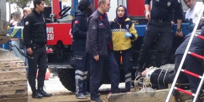 Kadıköy'de inşaatta kurtarma operasyonu