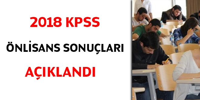 2018 KPSS nlisans sonular akland