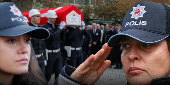 Genç polis gözyaşları içinde uğurlandı