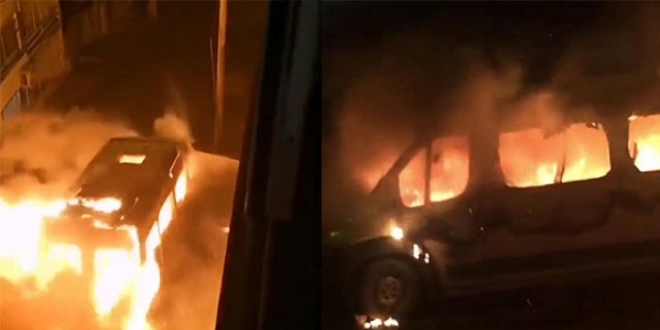 Arac� park ettikten 10 dakika sonra alev topuna d�nd�