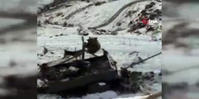 Kato Dağı'nda aç kalan ayı askeri üs bölgesine girdi