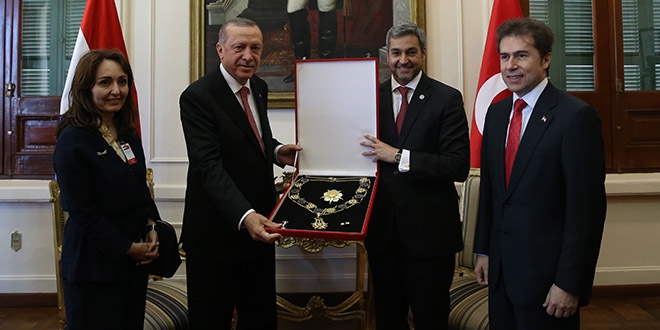 Cumhurbaşkanı Erdoğan'a Paraguay Devlet Nişanı