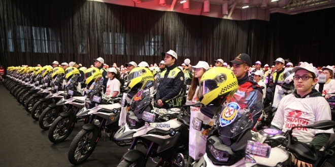 Emniyet ve jandarmaya 284 motosiklet tahsis edildi