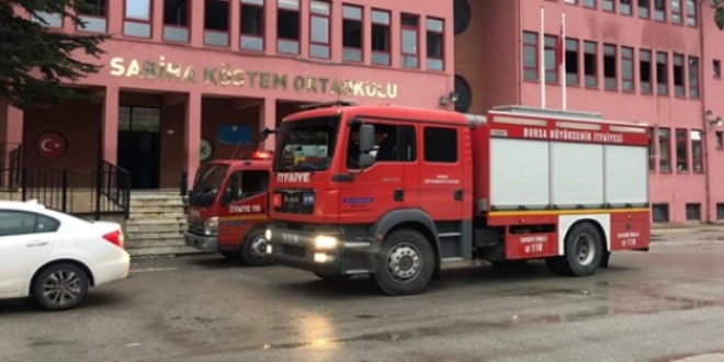 Bursa'da okulda yangın