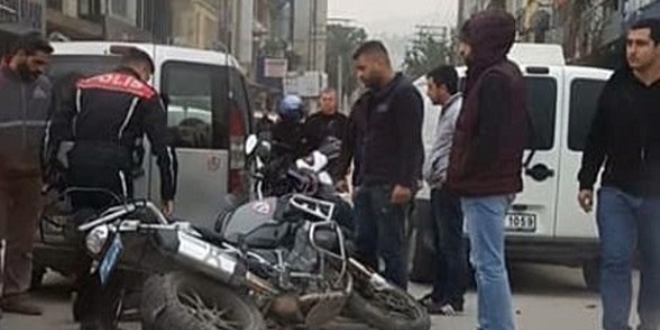Ticari araç, yunus ekibine böyle çarptı