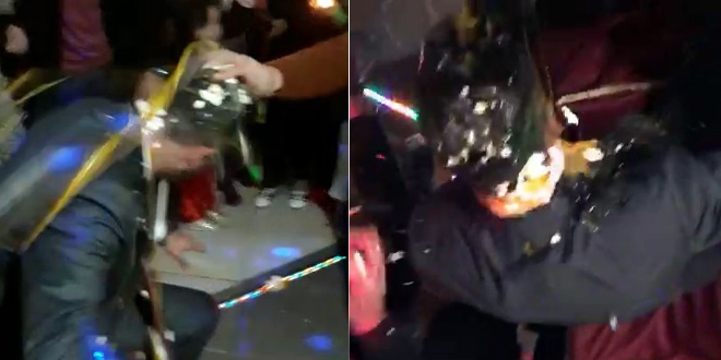 Arkadaşları, damadın başında onlarca yumurta kırdı