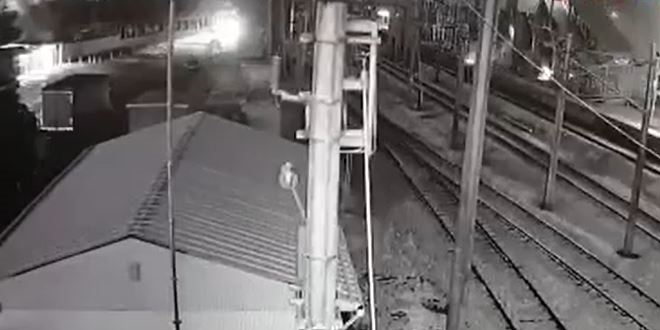 Ankara'da hızlı trenin kaza anı videosu