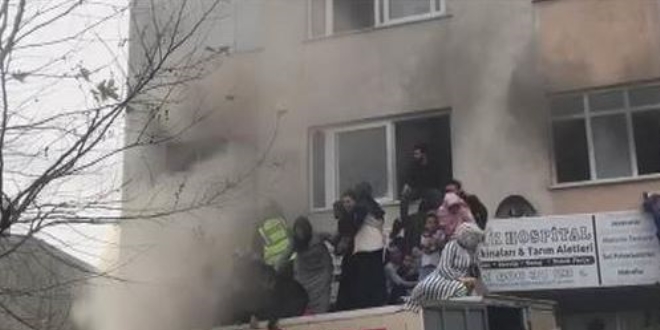 İstanbul Arnavutköy'de bir gecekonduda yangın çıktı