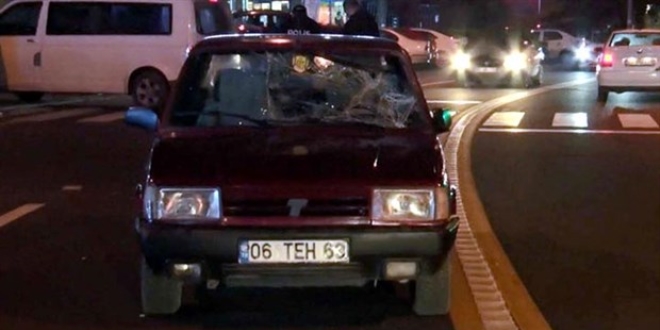 Ankara'da otomobilin arpt ocuk yaraland