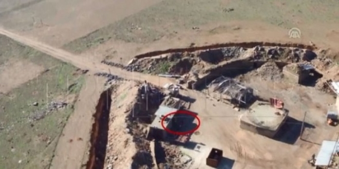 Fırat'ın doğusunda teröristlerin mevzileri böyle görüntülendi