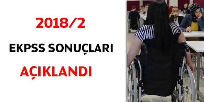 2018/2 EKPSS sonuçları açıklandı