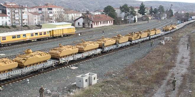 Suriye sınırına askeri sevkiyat