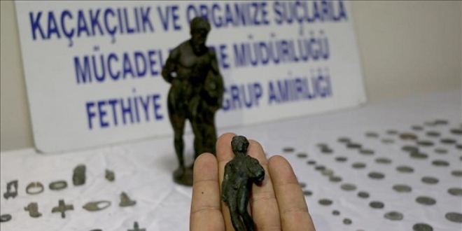 Muğla'da tarihi eser operasyonunda 4 kişi gözaltına alındı