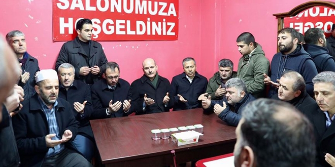 Bakanlar Soylu ve Kasapoğlu'ndan taziye ziyareti