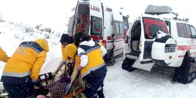 Malatya'da kar ya���� etkili oldu