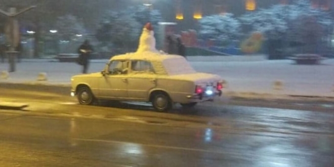 'Kardan adam'la �ehir turu att�