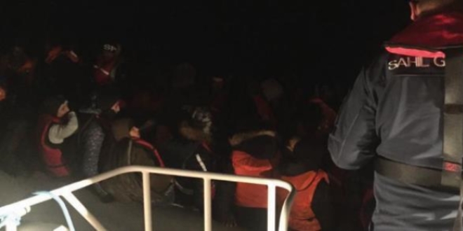 Davutlar'da 41'i çocuk 94 kaçak göçmen yakalandı