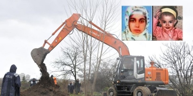 Kayıp anne- kızın cesetlerinin bulunması için kazı başlatıldı