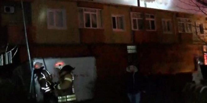 Ümraniye'de korkutan yangın