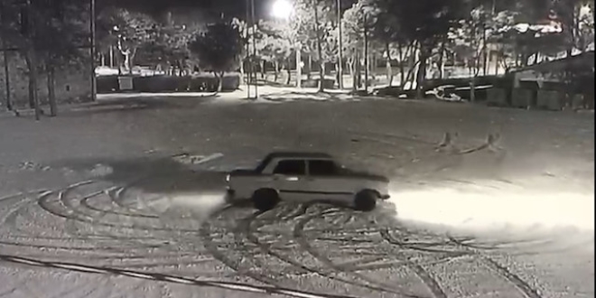 Jandarma affetmedi: Karda drifte 15 bin TL ceza