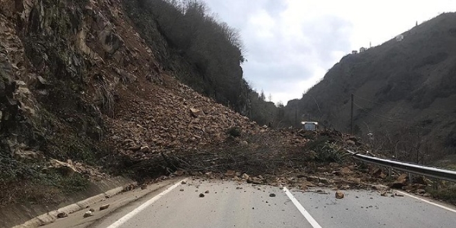Giresun'da heyelan