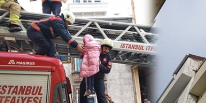 Esenyurt'ta 4 katlı binada yangın