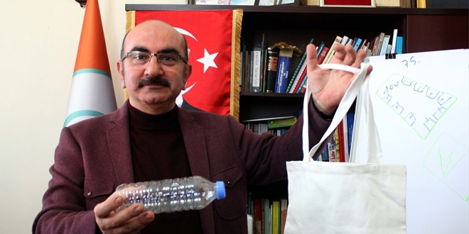 Pet şişe getirene bez torba
