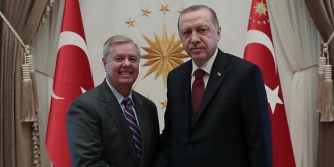 Cumhurbakan Erdoan, ABD'li senatr Graham' kabul etti