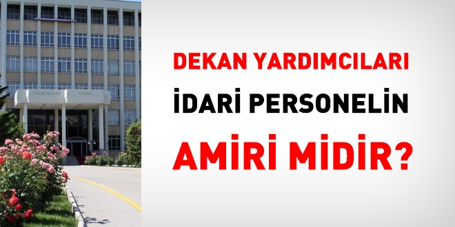 Dekan yardımcıları idari personelin amiri midir?