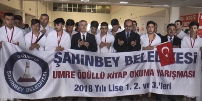 ahinbey belediyesi 164 lise rencisini Umreye gnderdi