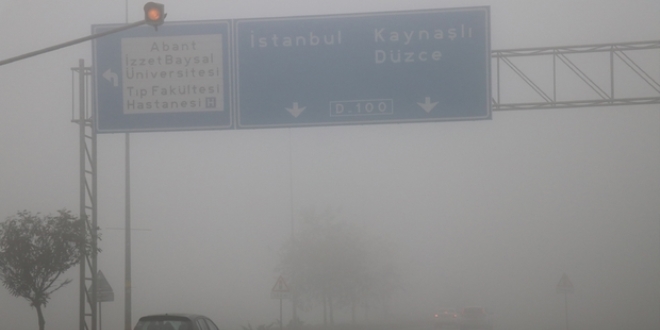 Bolu Dağı'nda yoğun sis etkili oluyor