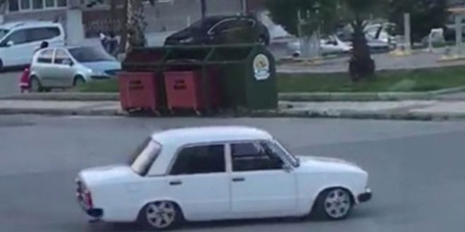 Drift yapan sürücüye 5 bin 10 lira ceza kesildi