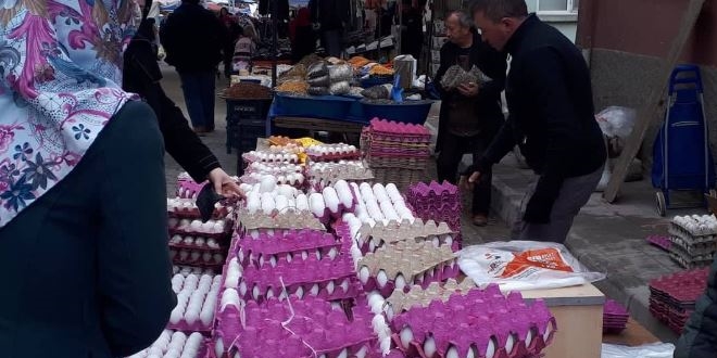 Yumurta markette 90 kuruş, pazarda 45 kuruş