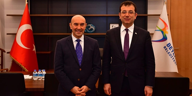 İmamoğlu'ndan Tunç Soyer'e destek ziyareti