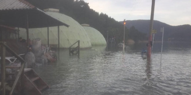 Kyceiz Gl tat, tesisler su altnda kald