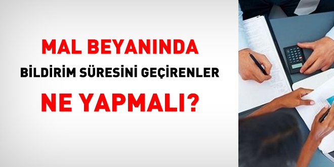 Mal beyanında bildirim süresini geçirenler ne yapmalı?