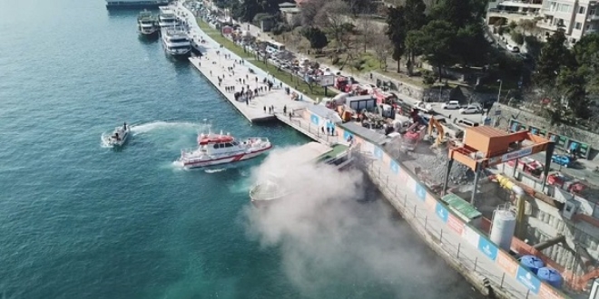 Sarıyer'de tur teknesinde yangın