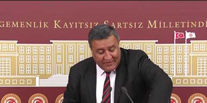 Mecliste sebzeli basın toplantısı