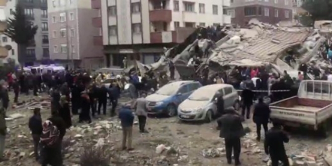 İstanbul Kartal'da 8 katlı bina çöktü: 1 ölü