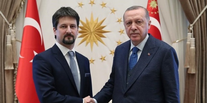 Erdoğan, Macaristan Büyükelçisi Viktor Matis'i kabul etti