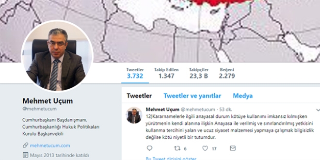 Mehmet Uçum: CBK'ların kapsamı sınırlı