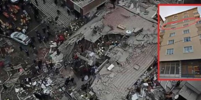 Kartal'da çöken binanın enkazındaki deniz kabukları görüntülendi